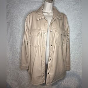 Tan faux leather jacket